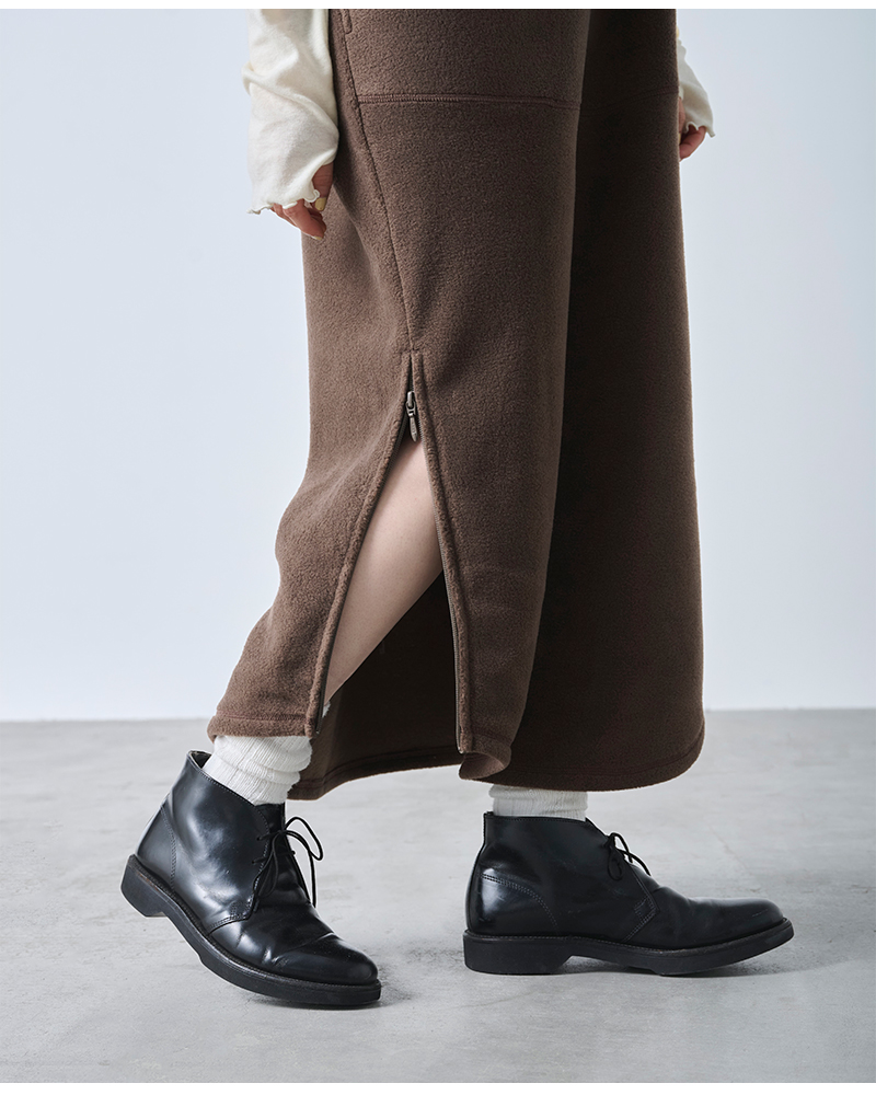 kha:ki(カーキ)サイドジップフリースワンピース“SIDEZIPFLEECEDRESS”mil25fop3101