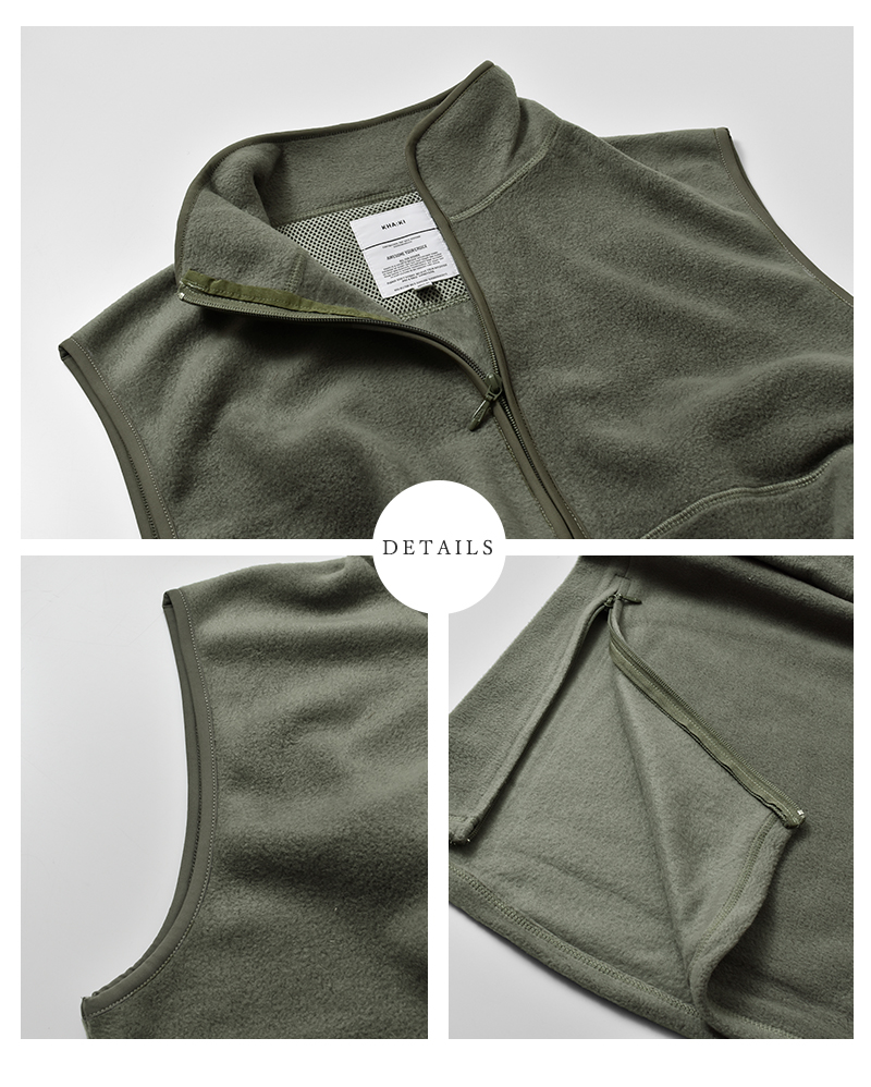 kha:ki(カーキ)サイドジップフリースワンピース“SIDEZIPFLEECEDRESS”mil25fop3101