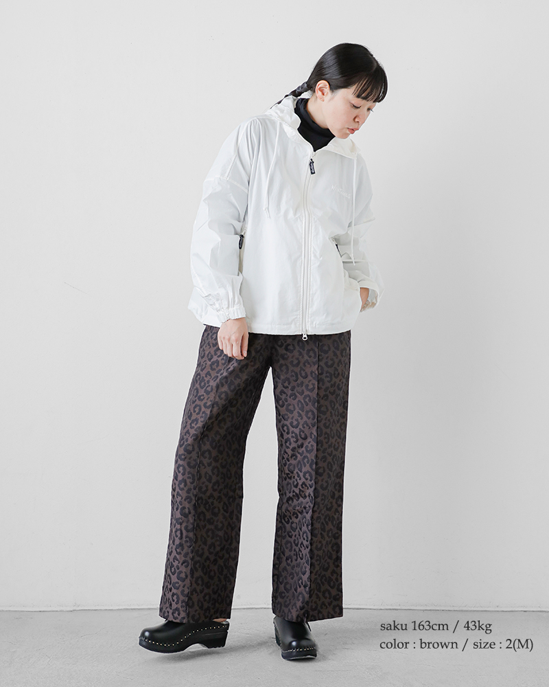 kha:ki(カーキ)ジャガードレオパードワイドイージーパンツ“LEOPARDWIDEEASYPT”mil25fpt3235