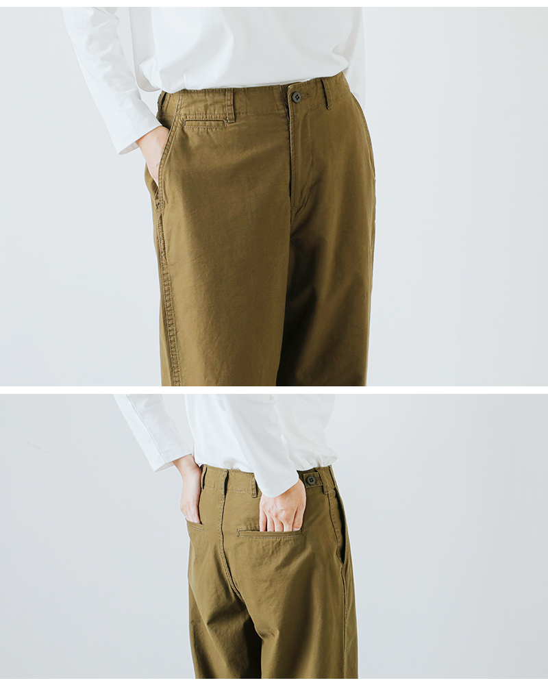kha:ki(カーキ)コットンバックツイルミリタリートラウザーパンツ“TYPE-45TROUSERS”mil25fpt3236