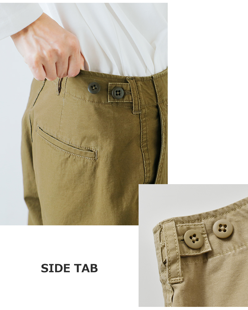 kha:ki(カーキ)コットンバックツイルミリタリートラウザーパンツ“TYPE-45TROUSERS”mil25fpt3236