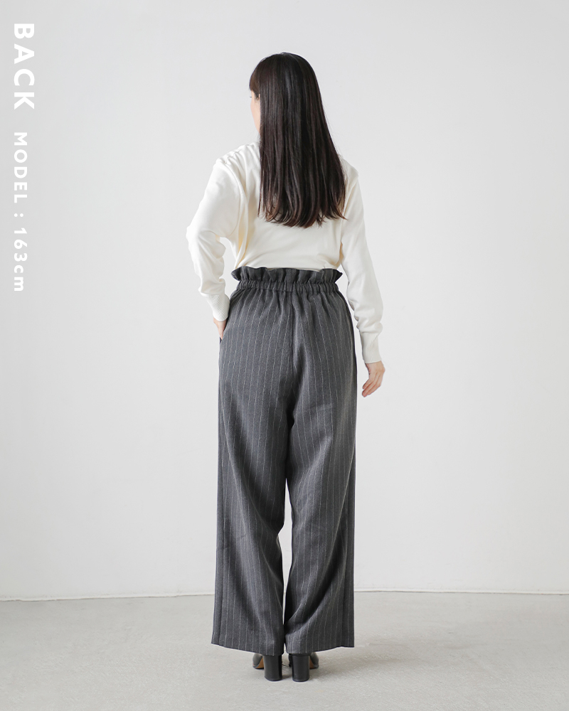 kha:ki カーキ ウエストシャーリング ワイド ストレート