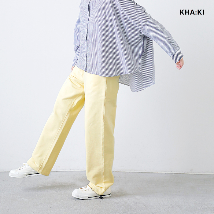 kha:ki(カーキ)ハイゲージ裏毛ストレートスウェットパンツ“STRAIGHTSWEATPANTS”mil25fpt3240