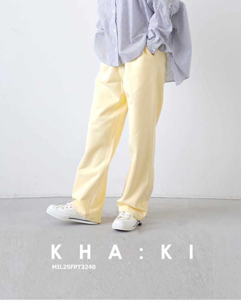 kha:ki カーキ ハイゲージ裏毛 ストレート スウェット パンツ