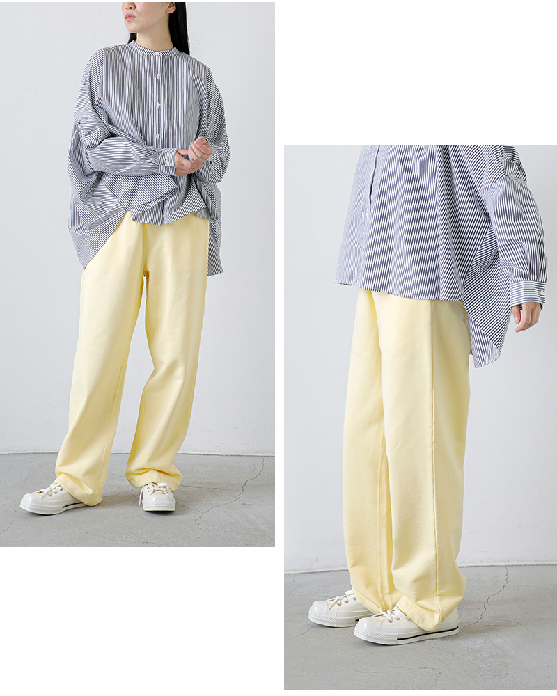 kha:ki(カーキ)ハイゲージ裏毛ストレートスウェットパンツ“STRAIGHTSWEATPANTS”mil25fpt3240