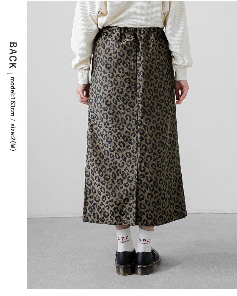 kha:ki(カーキ)ジャガードレオパードストレートスカート“LEOPARDSTRAIGHTSKIRT”mil25fsk3099