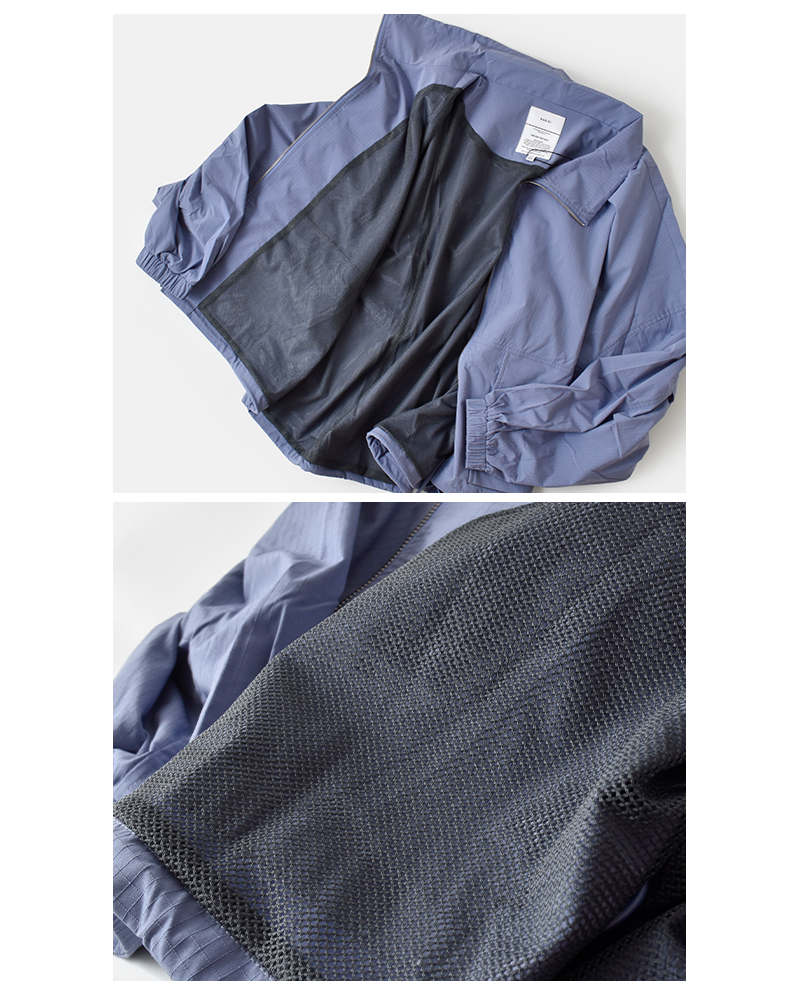 kha:ki(カーキ)ライトリップストップスタンドカラージップアップジャケット“STANDCOLLARJACKET”mil25hjk3232