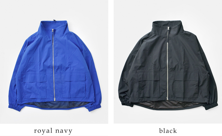 kha:ki(カーキ)ライトリップストップスタンドカラージップアップジャケット“STANDCOLLARJACKET”mil25hjk3232