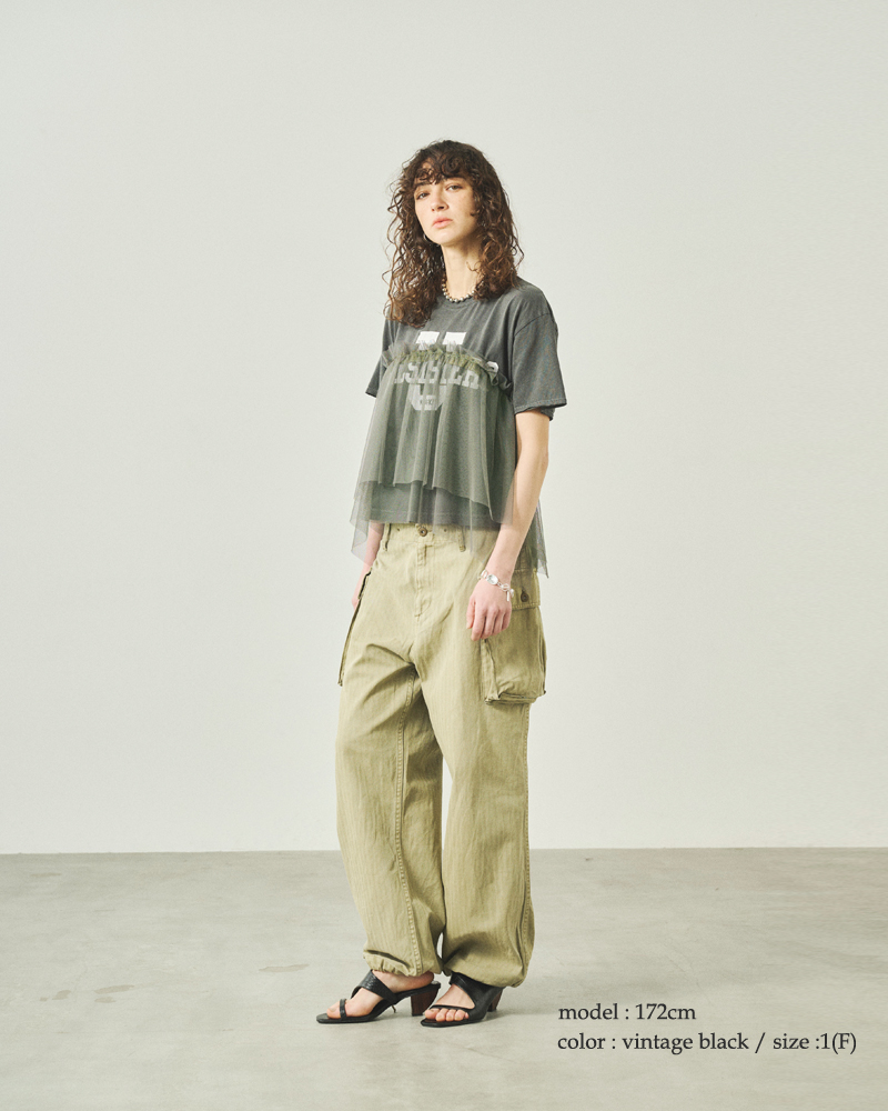 【30%OFF】kha:ki カーキ コットン天竺 ピグメントダイ リメイク レイヤード Tシャツ REMAKE LAYRED TEE mil25scs3455 レディース kha:ki 【30%OFF】kha:ki カーキ コットン天竺 ピグメントダイ