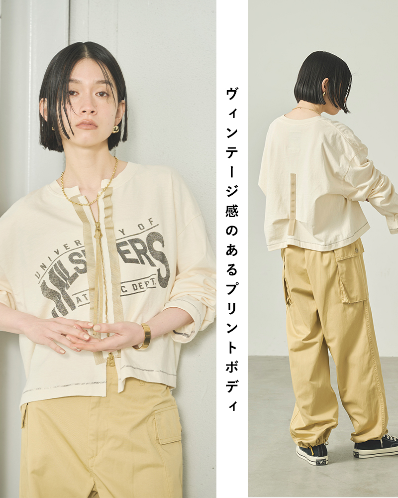 kha:ki カーキ コットン リメイク Tシャツ カーディガン “REMAKE