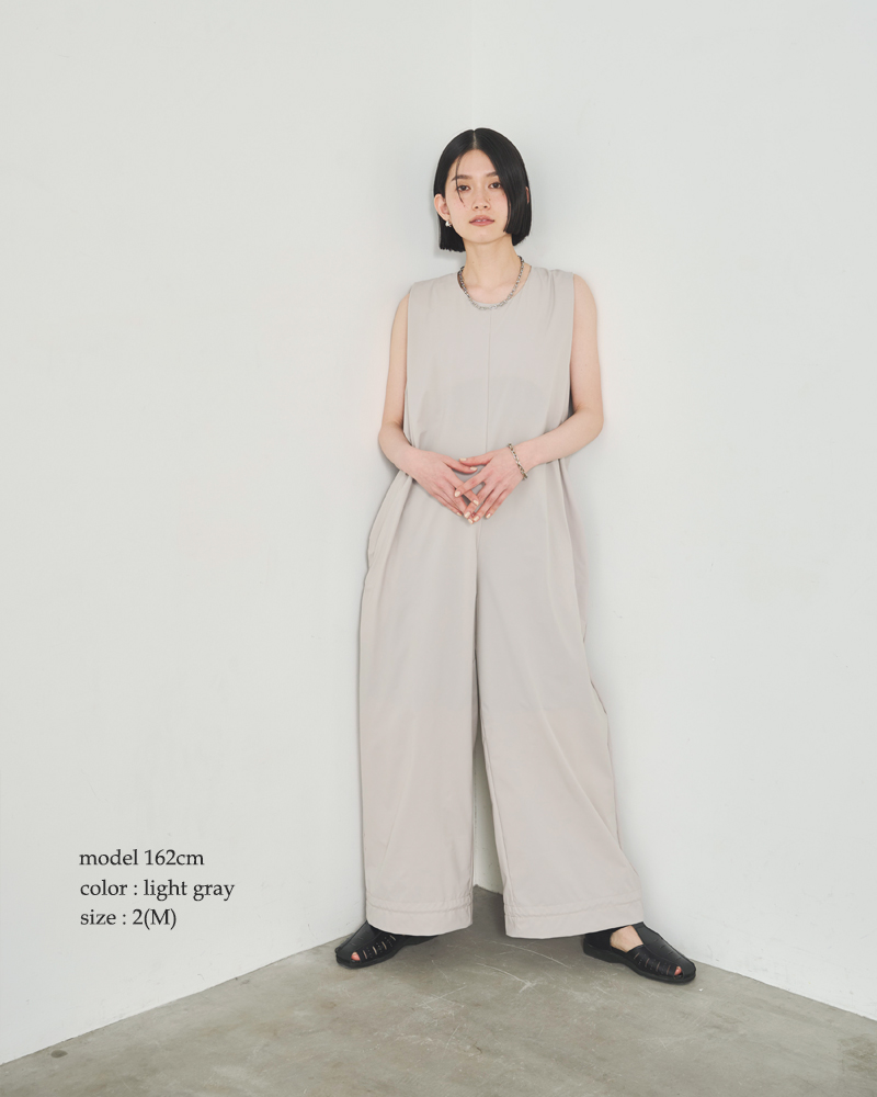 【定価3.2万円】kiira ジャンプスーツ POUPONS / kiira Linen quilt jump suit black