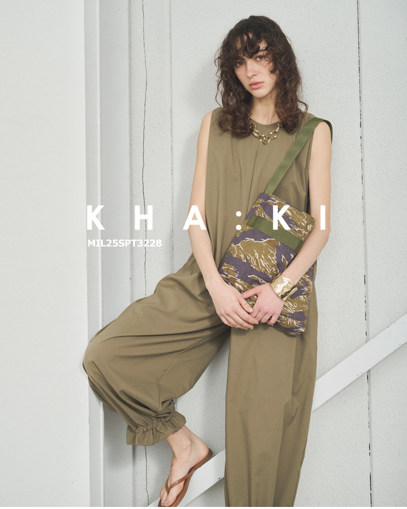 50%OFF】kha:ki カーキ ストレッチタフタ Q.D ジャンプスーツ