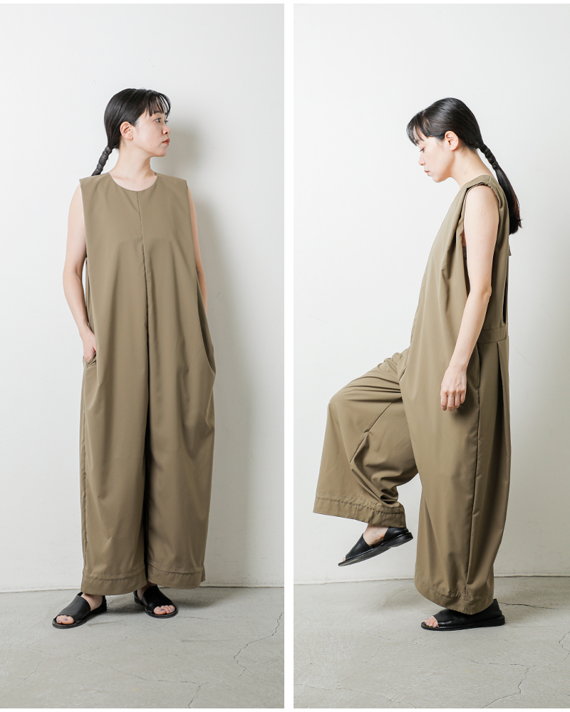 50%OFF】kha:ki カーキ ストレッチタフタ Q.D ジャンプスーツ