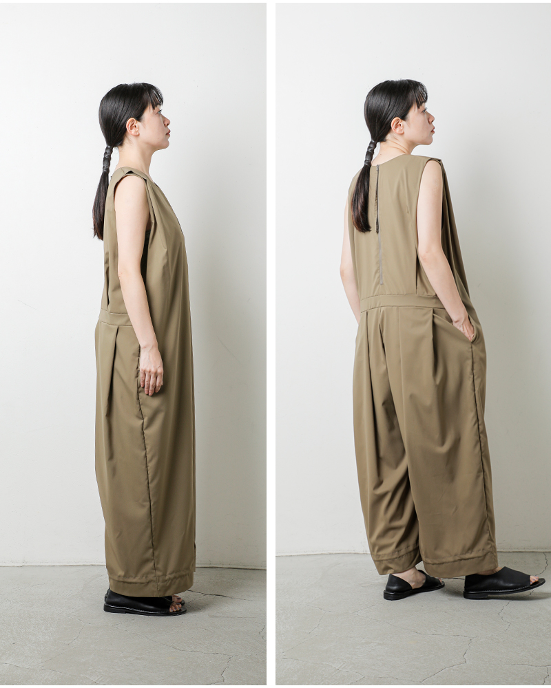 50%OFF】kha:ki カーキ ストレッチタフタ Q.D ジャンプスーツ