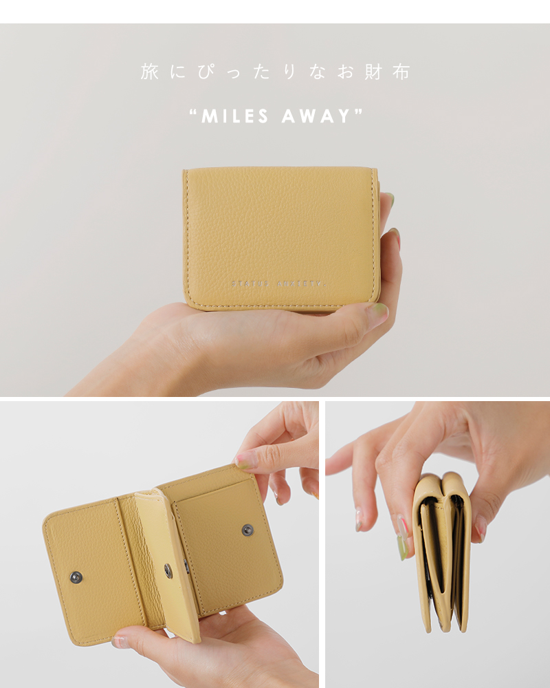 STATUS ANXIETY(ステータスアングザエティー)カウレザーウォレット“MILESAWAY”miles-away