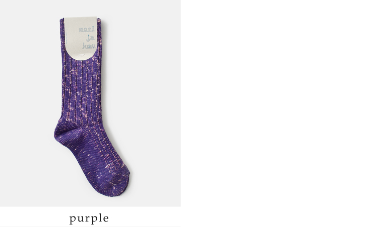 meri ja kuu(メリヤクー)コットンリブクルーソックス“KASURIrib”mj-24403-same1