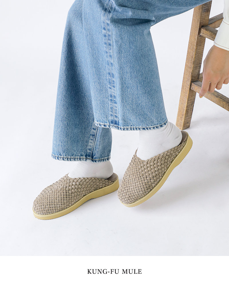 molle shoes(モールシューズ)メッシュレザーモックシューズ“WOVENLEATHERCROG”mls210301-16-