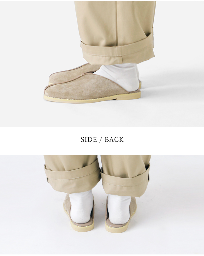 molle shoes モールシューズ　レザースリッポン molle shoes｜撥水 レザー コンフォート カンフー ミュール