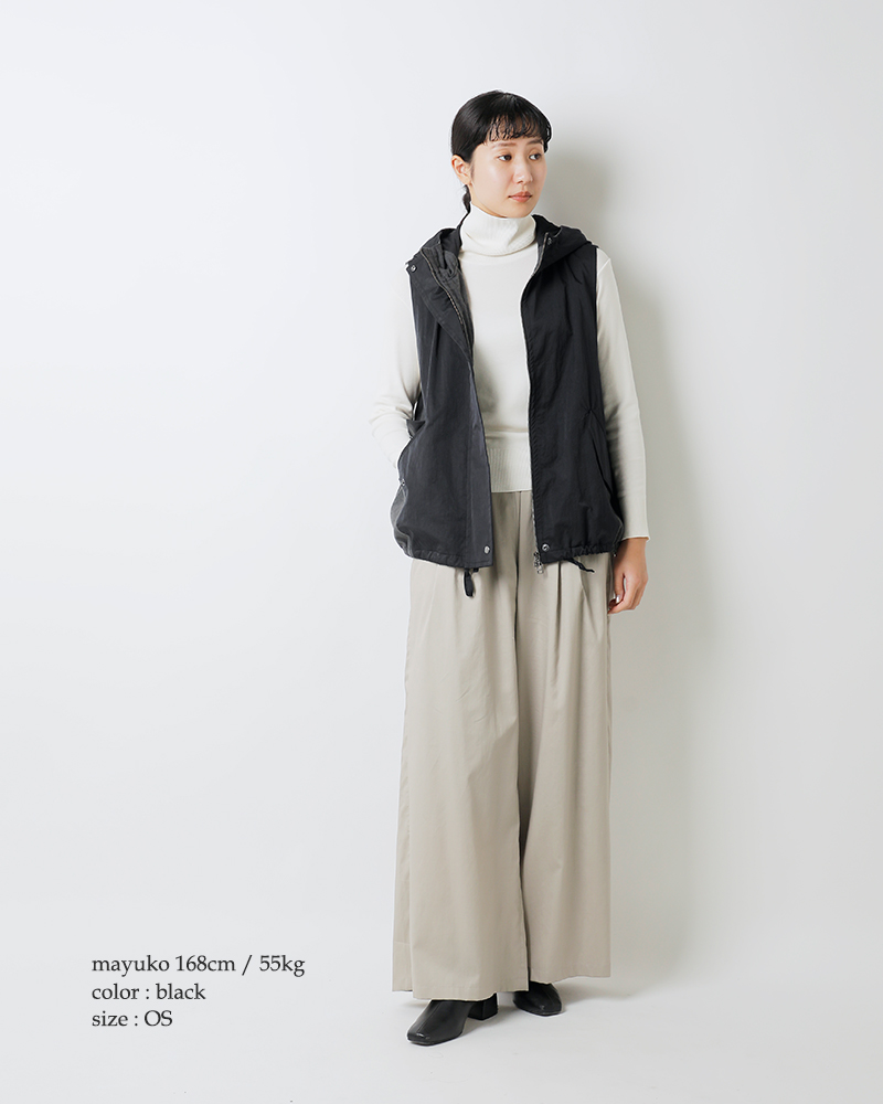 Munich(ミューニック)異素材ドッキングフーデッドジレmn252b29