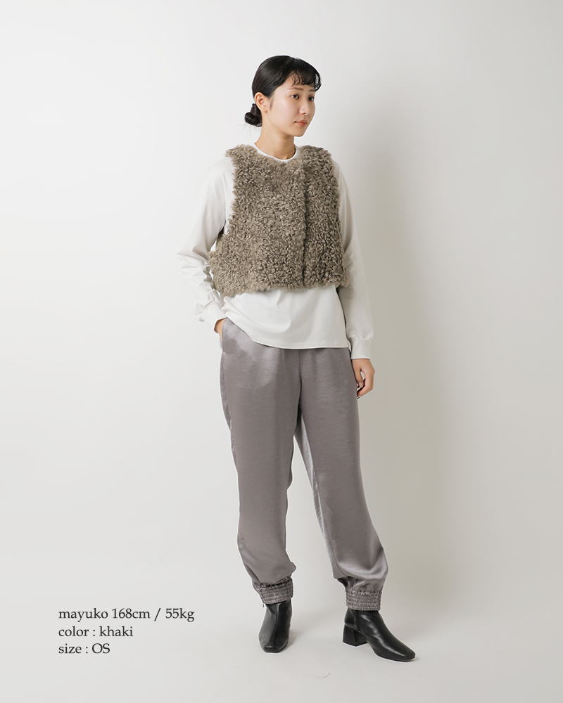 Munich(ミューニック)カーリーフェイクファーシープボアリバーシブルジレmn252b54