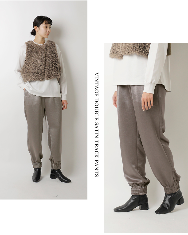 Munich(ミューニック)ヴィンテージダブルサテントラックパンツmn252p43