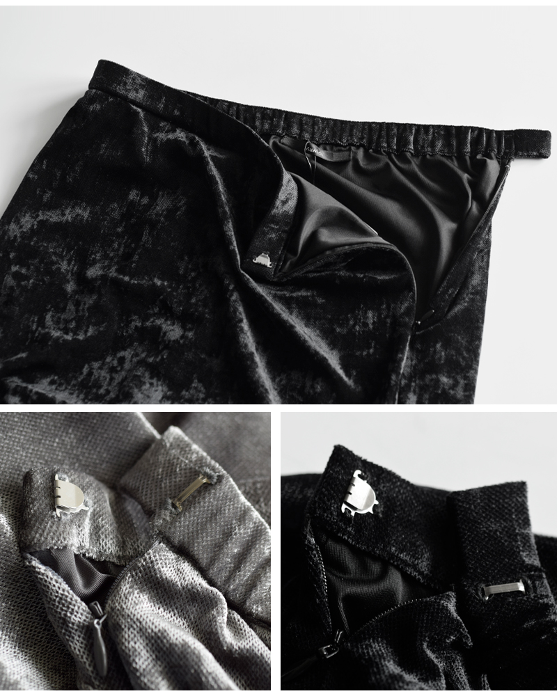 Munich(ミューニック)メッシュベロアロングスカートmn252s48