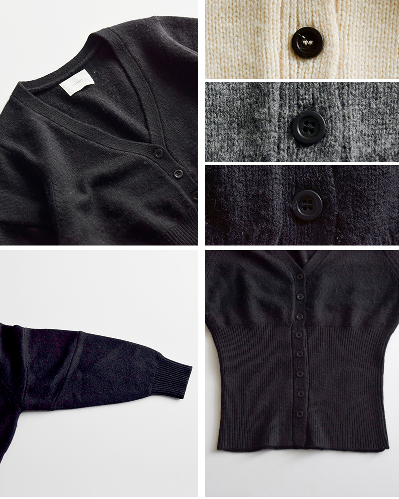 MANON(マノン)スイッチスリーブVネックカーディガン“SWITCHSLEEVEVNECKCARDIGAN”mnn-kt-043