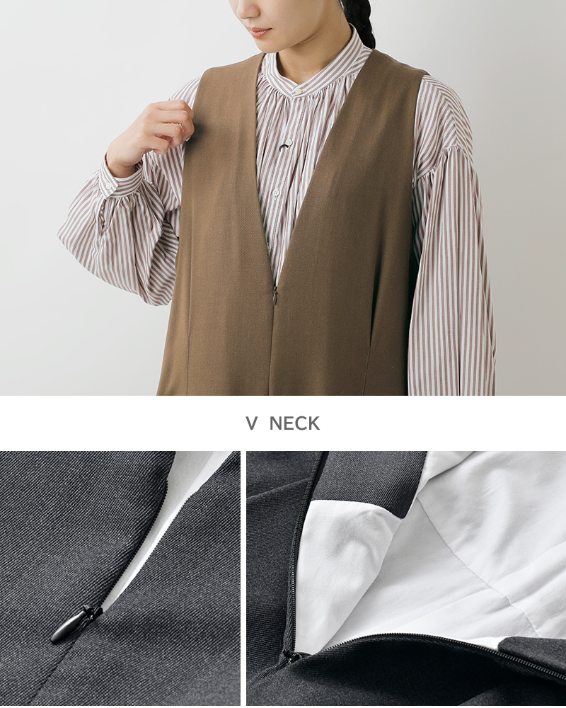 MANON(マノン)スリータックワイドサロペット“THREETUCKWIDESALOPET”mnn-op-117