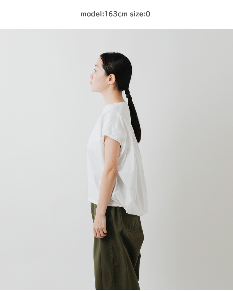 MANON マノン コットン オーバーダイ コンビ シャツ Tシャツ