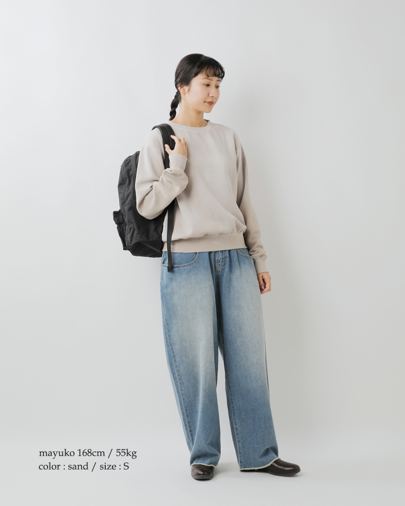 MOOJIMOOJI(ムージームージー)コットンクラシッククルーネックエイジドスウェットシャツ“CLASSICCREWNECKAGED”moo-25f-10