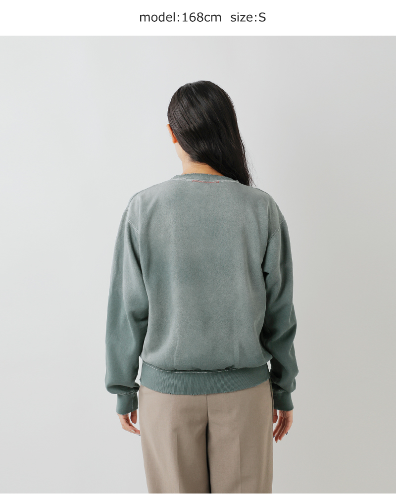 MOOJIMOOJI(ムージームージー)コットンクラシッククルーネックエイジドスウェットシャツ“CLASSICCREWNECKAGED”moo-25f-10