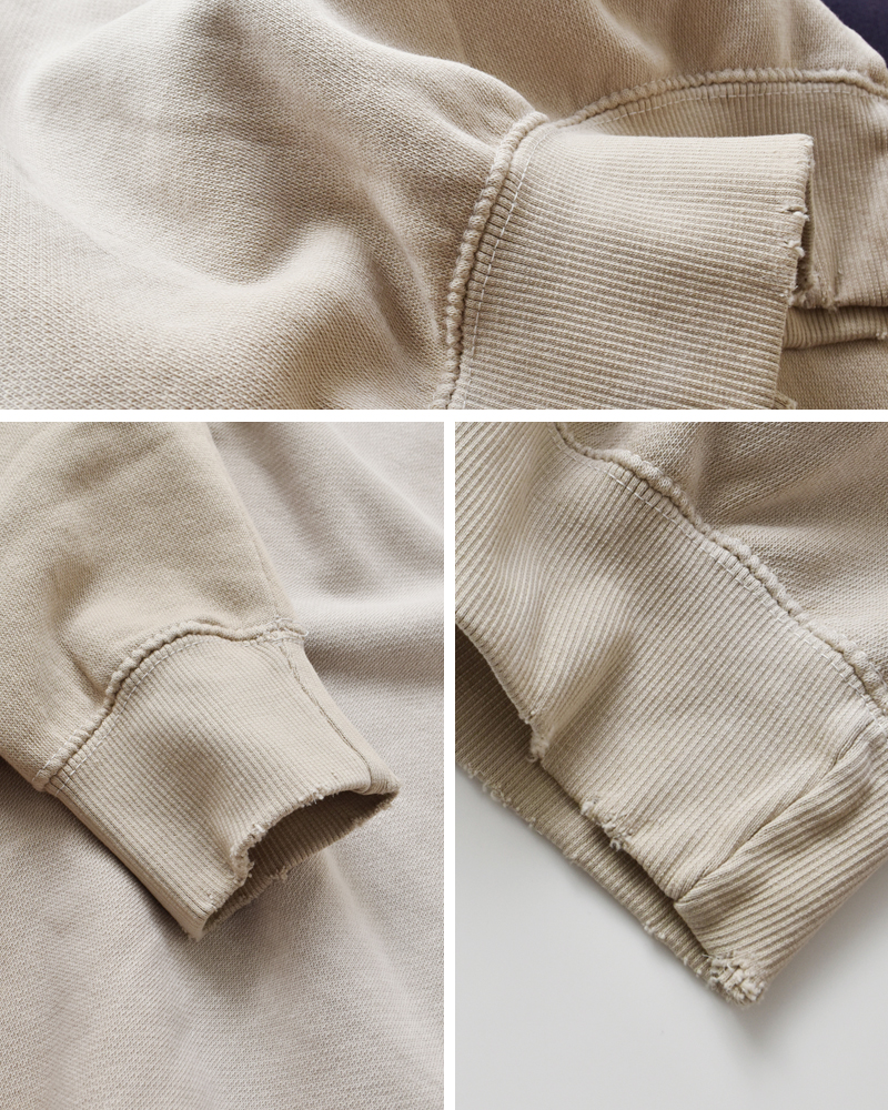 MOOJIMOOJI(ムージームージー)コットンクラシッククルーネックエイジドスウェットシャツ“CLASSICCREWNECKAGED”moo-25f-10