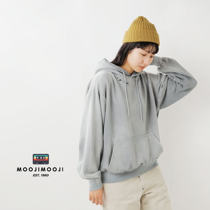 MOOJIMOOJI(ムージームージー)コットンクラシックフーディーエイジドスウェットパーカー“CLASSICHOODIEAGED”moo-25f-11