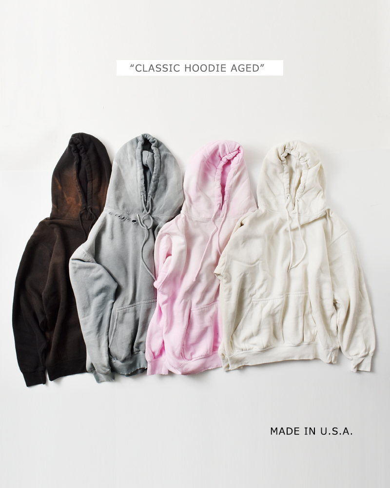 MOOJIMOOJI(ムージームージー)コットンクラシックフーディーエイジドスウェットパーカー“CLASSICHOODIEAGED”moo-25f-11