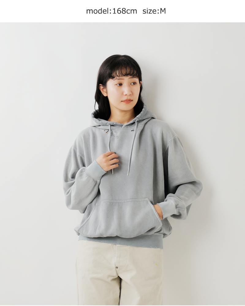 MOOJIMOOJI(ムージームージー)コットンクラシックフーディーエイジドスウェットパーカー“CLASSICHOODIEAGED”moo-25f-11