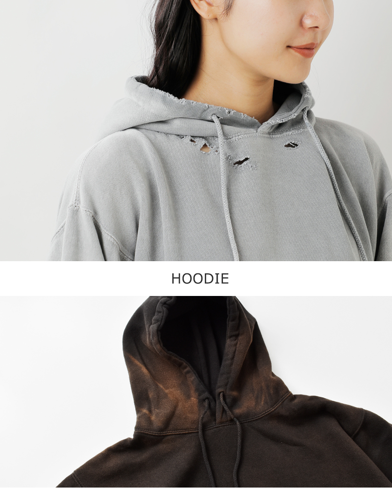MOOJIMOOJI(ムージームージー)コットンクラシックフーディーエイジドスウェットパーカー“CLASSICHOODIEAGED”moo-25f-11