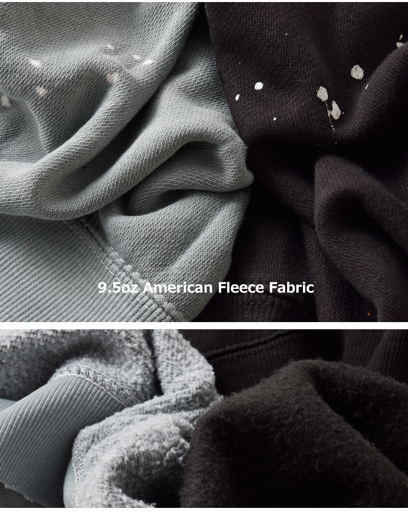 MOOJIMOOJI(ムージームージー)コットンクラシッククルーネックスプラッタースウェットシャツ“CLASSICCREWSPLATTER”moo-25f-15