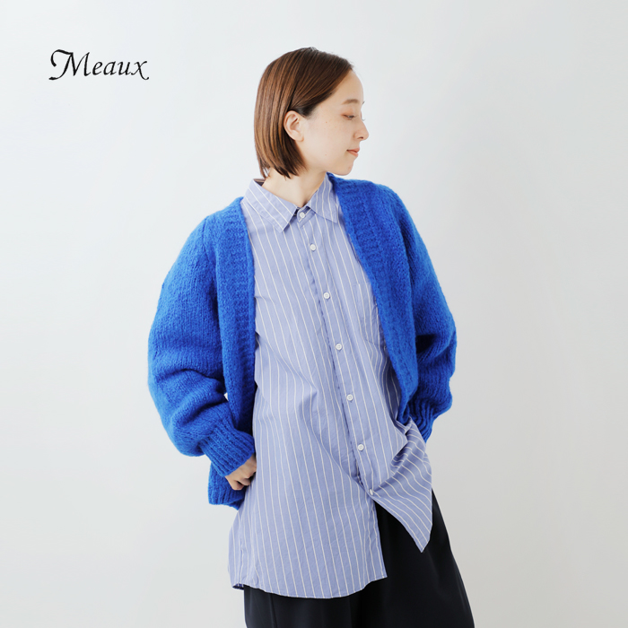 Meaux(モー)ウールブレンドボタンレスニットカーディガンmxf253002