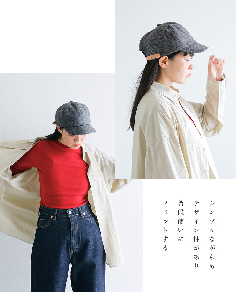 Nine Tailor(ナインテイラー)レザーベルト6パネルキャップ“Lymingtoncap”n-196-same1