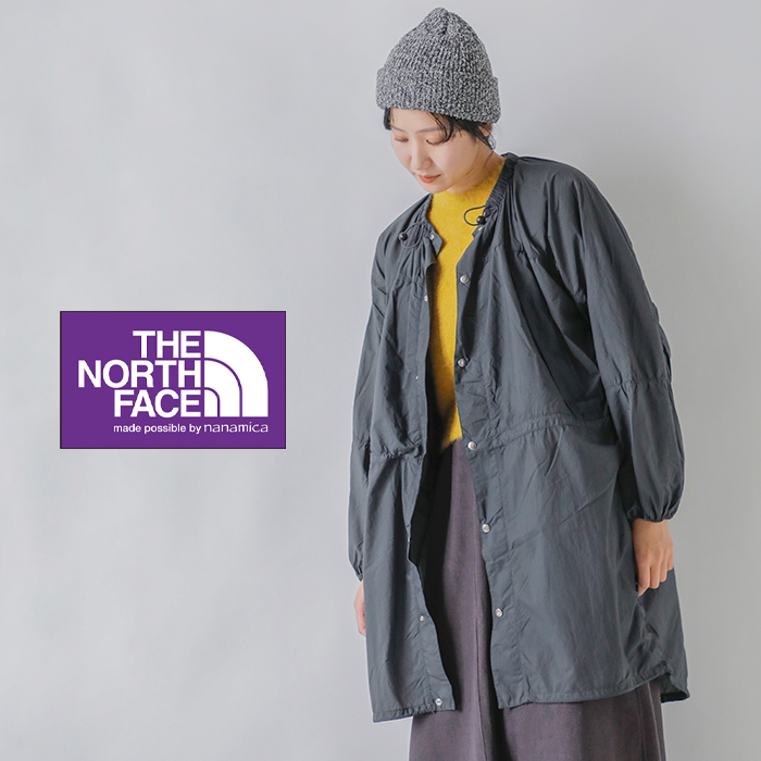 THE NORTH FACE PURPLE LABEL(ノースフェイスパープルレーベル)ガーメントダイナイロンフィールドシャーリングコート“GarmentDyedNylonFieldShirredCoat”n25fb026