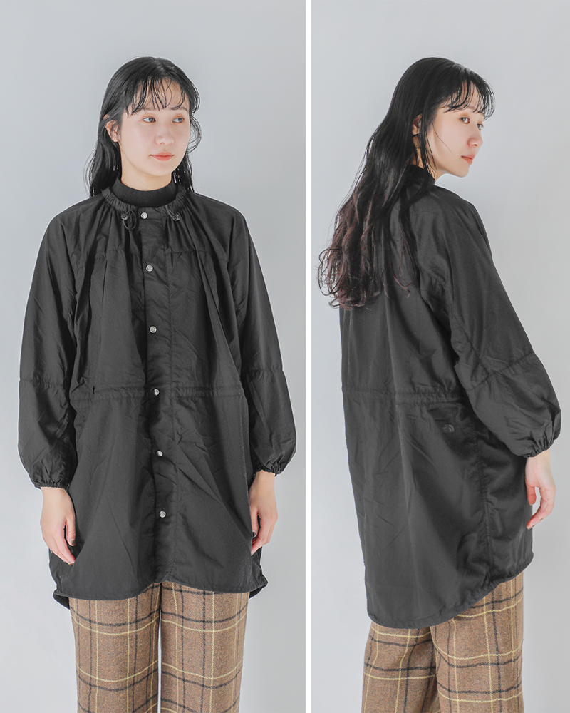 THE NORTH FACE PURPLE LABEL(ノースフェイスパープルレーベル)ガーメントダイナイロンフィールドシャーリングコート“GarmentDyedNylonFieldShirredCoat”n25fb026