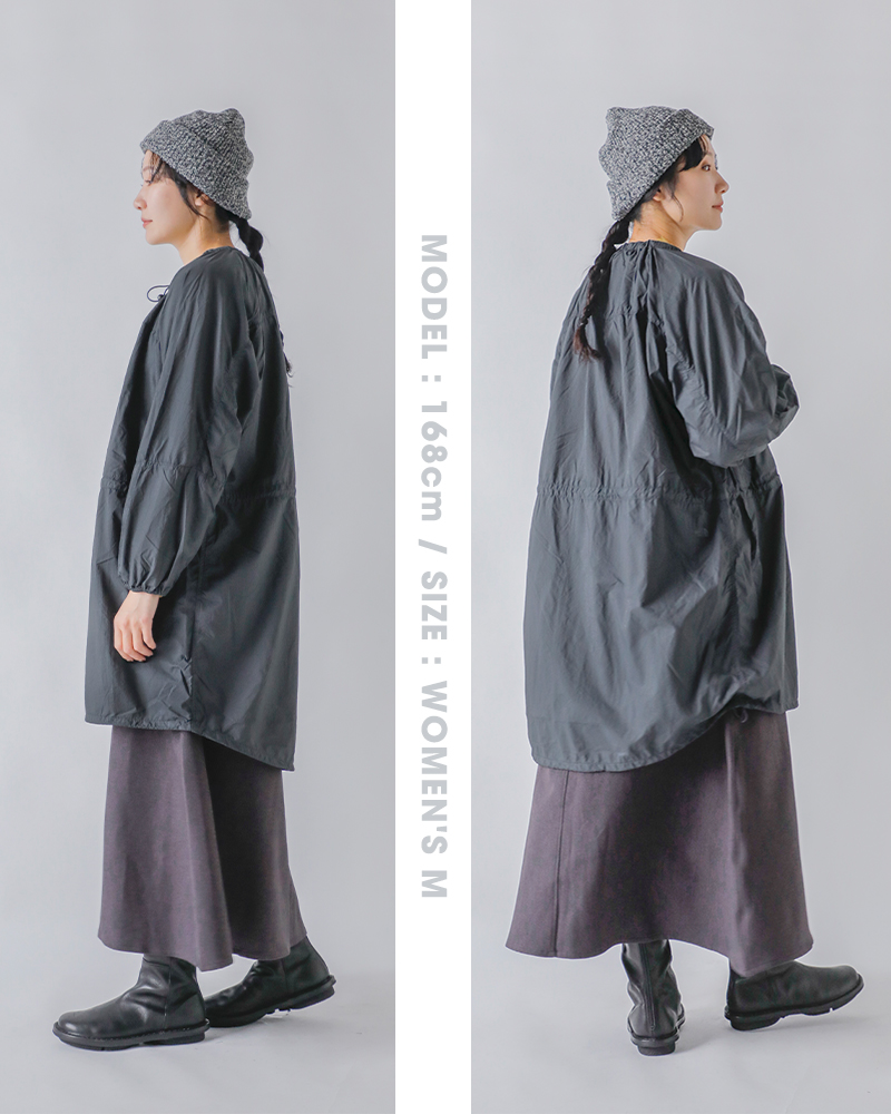 THE NORTH FACE PURPLE LABEL(ノースフェイスパープルレーベル)ガーメントダイナイロンフィールドシャーリングコート“GarmentDyedNylonFieldShirredCoat”n25fb026