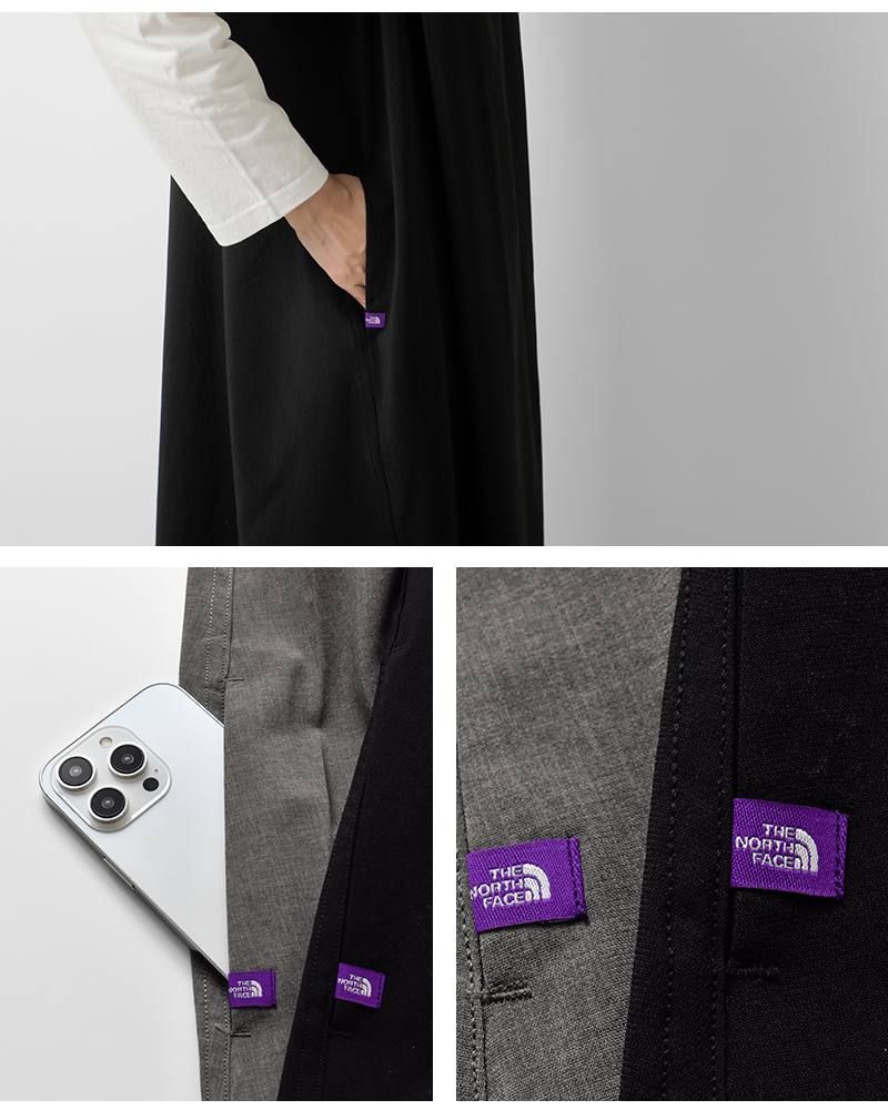 THE NORTH FACE PURPLE LABEL(ノースフェイスパープルレーベル)速乾撥水トロピカルフィールドキャミソールドレス“PolyesterTropicalFieldCamisoleDress”n25ff014