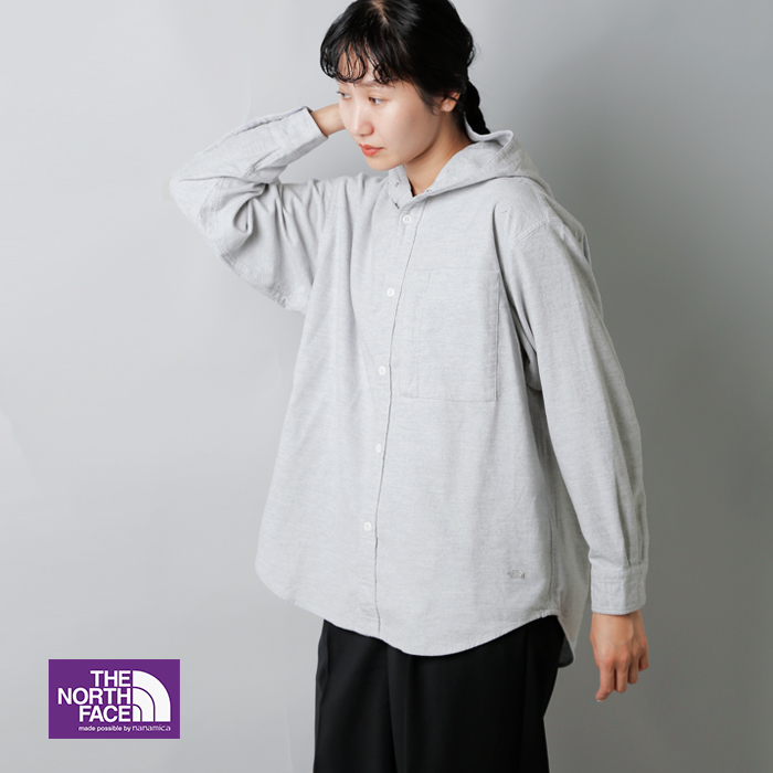 THE NORTH FACE PURPLE LABEL(ノースフェイスパープルレーベル)オーガニックコットンフランネルフーデッドシャツ“FlannelMountainHoodedShirt”n25fg048