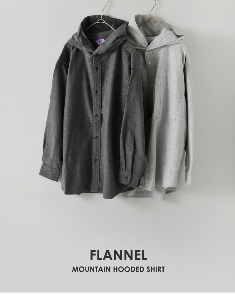 THE NORTH FACE PURPLE LABEL(ノースフェイスパープルレーベル)オーガニックコットンフランネルフーデッドシャツ“FlannelMountainHoodedShirt”n25fg048