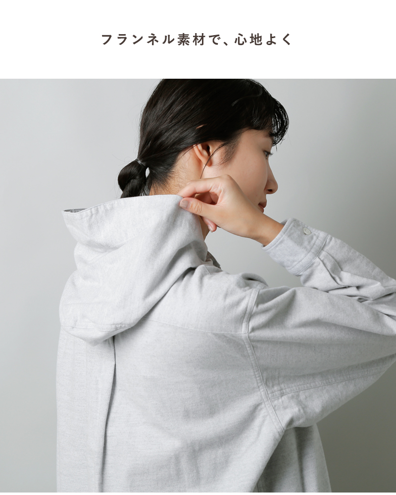 THE NORTH FACE PURPLE LABEL(ノースフェイスパープルレーベル)オーガニックコットンフランネルフーデッドシャツ“FlannelMountainHoodedShirt”n25fg048