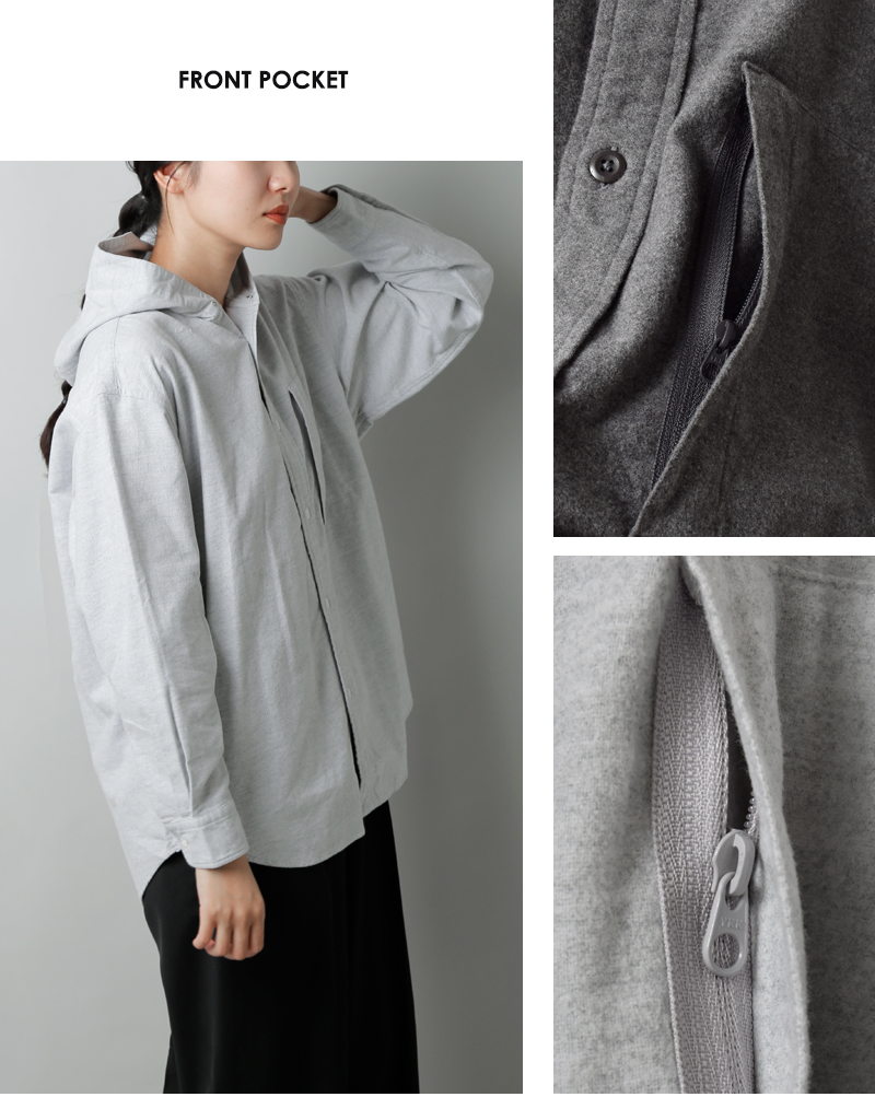 THE NORTH FACE PURPLE LABEL(ノースフェイスパープルレーベル)オーガニックコットンフランネルフーデッドシャツ“FlannelMountainHoodedShirt”n25fg048