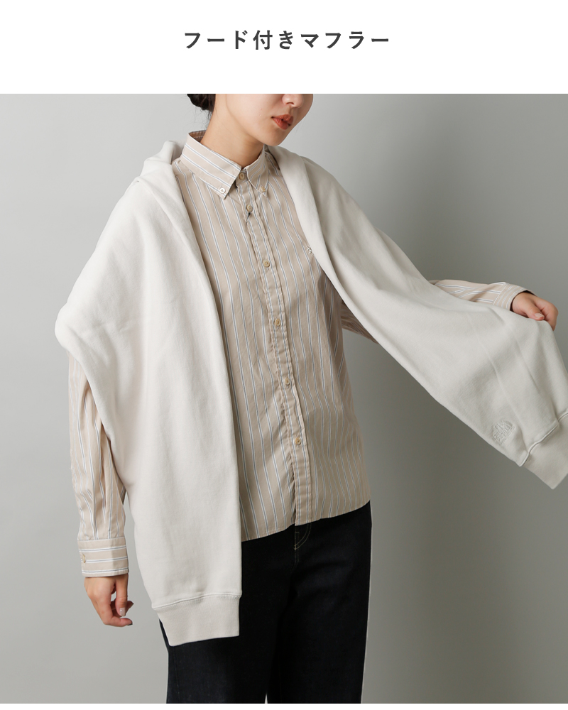 THE NORTH FACE PURPLE LABEL(ノースフェイスパープルレーベル)オーガニックコットン裏毛フィールドフーデッドスヌード“11ozFieldHoodedSnood”n25fk047