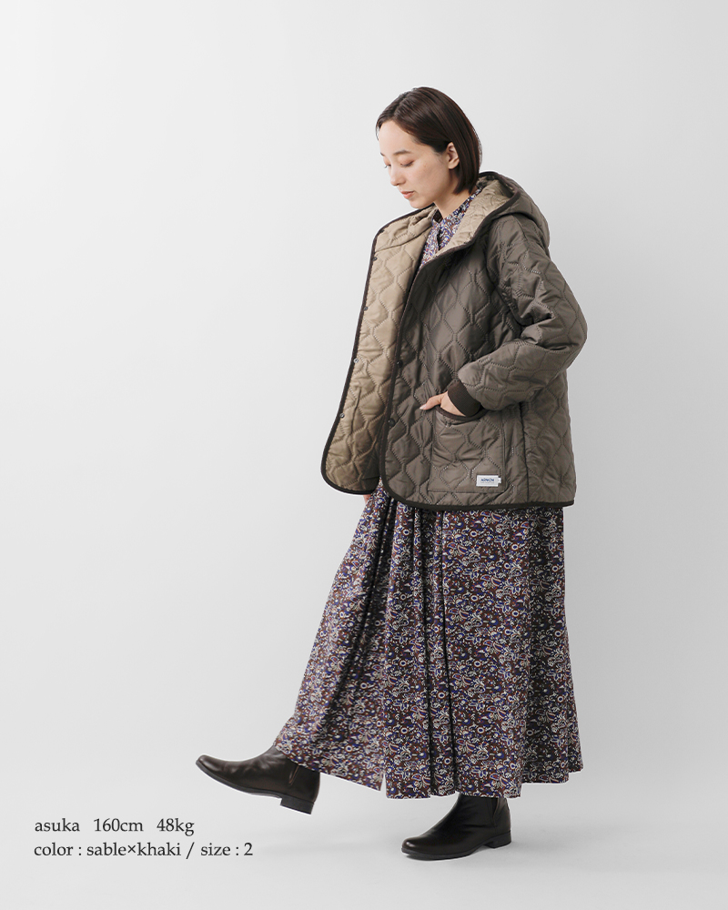 ARMEN(アーメン)ヒートキルトオーバーサイズフーデッドジャケットnam2561pp