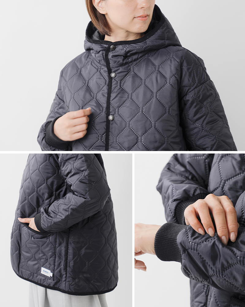 ARMEN(アーメン)ヒートキルトオーバーサイズフーデッドジャケットnam2561pp